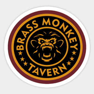 Brass Monkey Tavern Mascot Sticker
